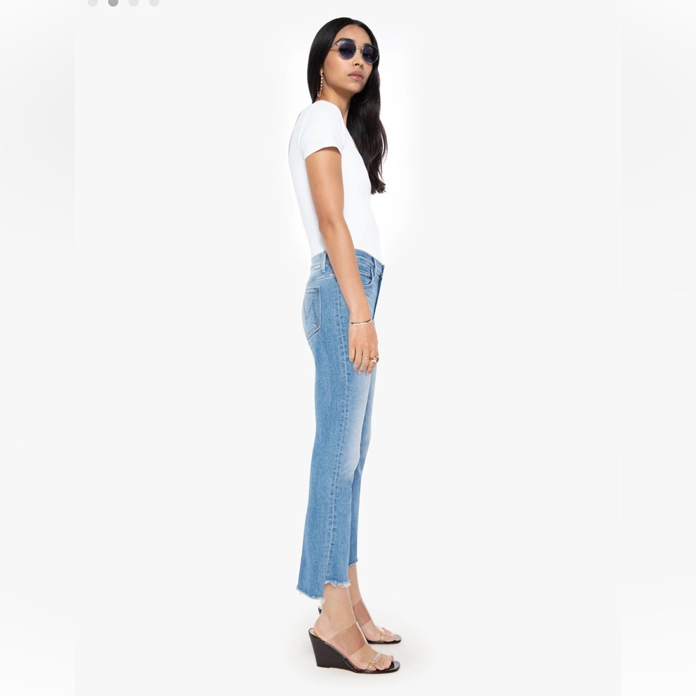 Mother Denim  - Insider Crop Step Fray - Out Of The Blue - Picture 2 of 8